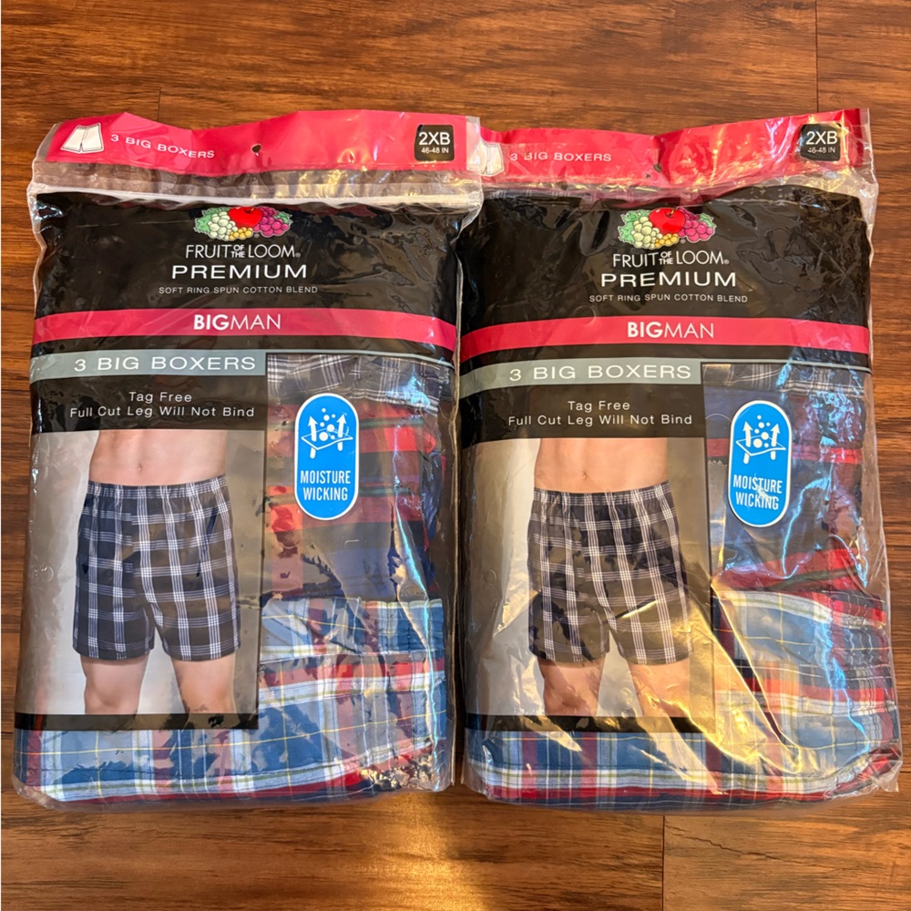 Fruit of the Loom Plaid Boxer Shorts Pack